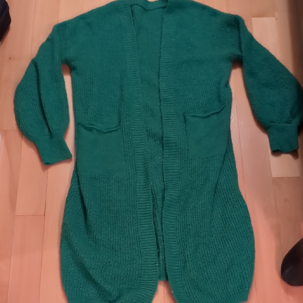 SHEIN Green Cardigan Sweater